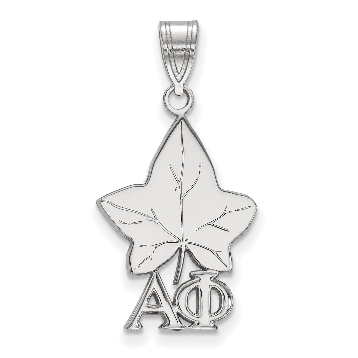 Sterling Silver Official Licensed Greek Sororities Alpha Phi (??) Medium Pendant