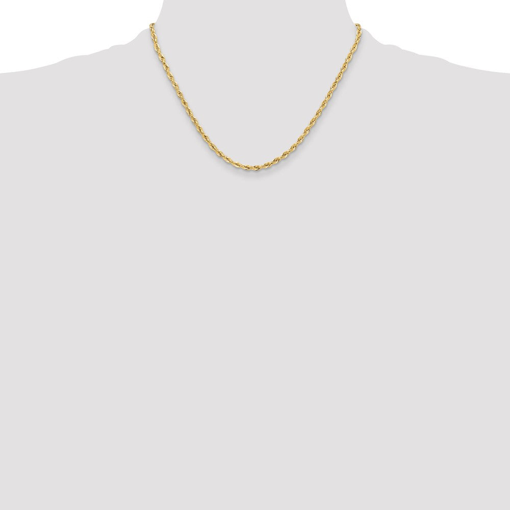 10k 3.5mm Semi-Solid Rope Chain