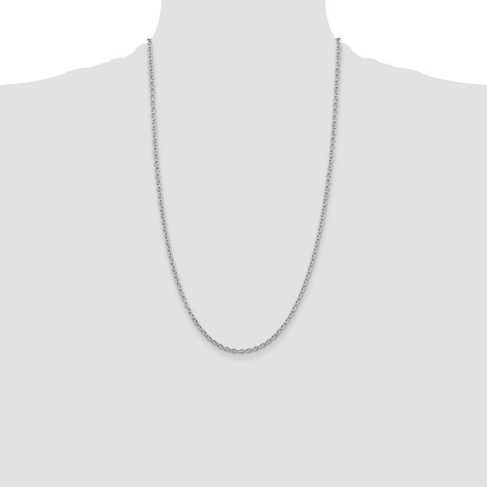 Sterling Silver 2.75mm Cable Chain 26 Inches