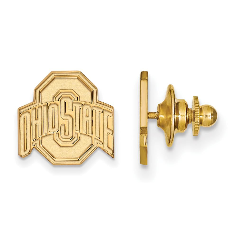 Sterling Silver Gold-plated LogoArt The Ohio State University Lapel Pin QGP011OSU
