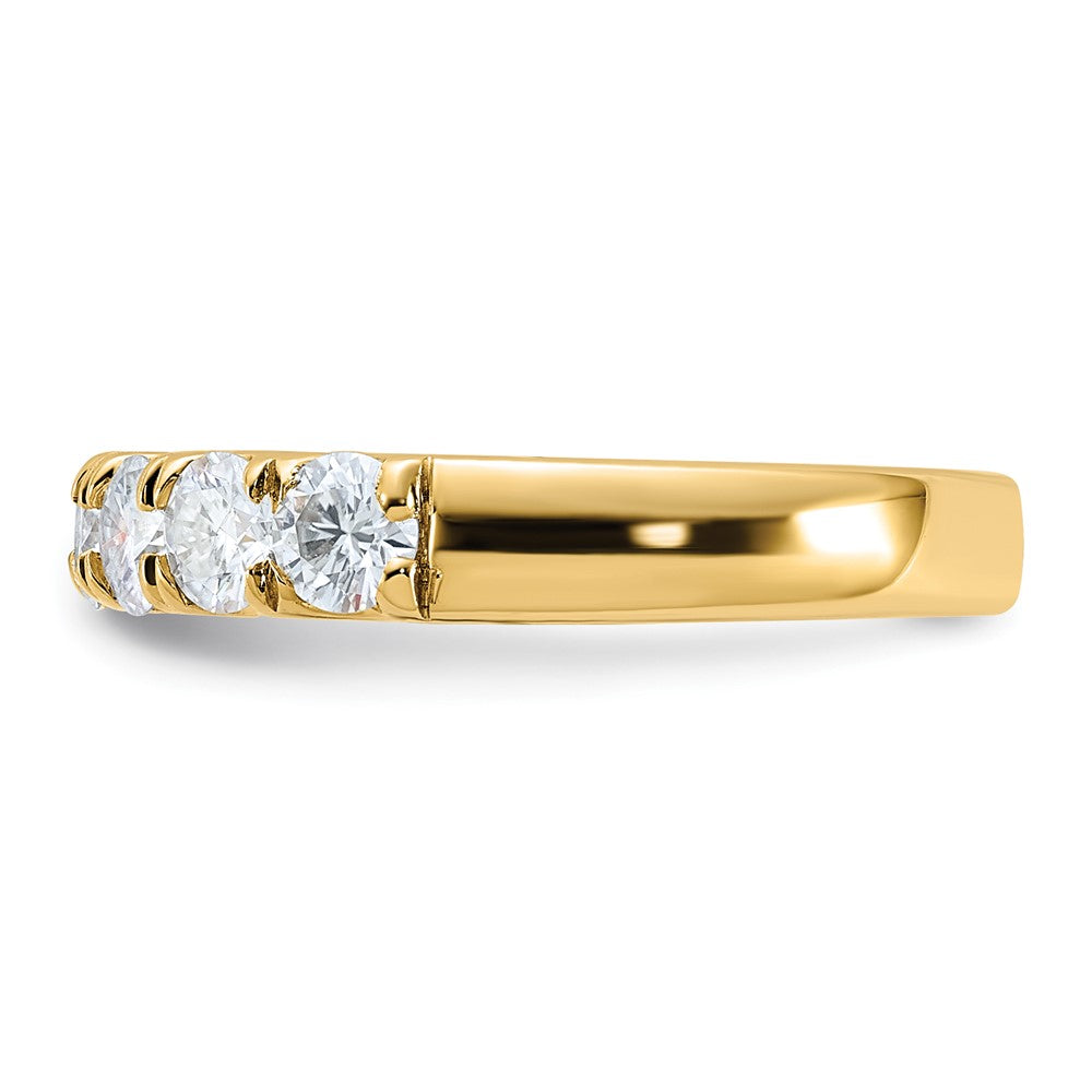 14ky 1ct. 7 Stone D E F Pure Light Moissanite Band