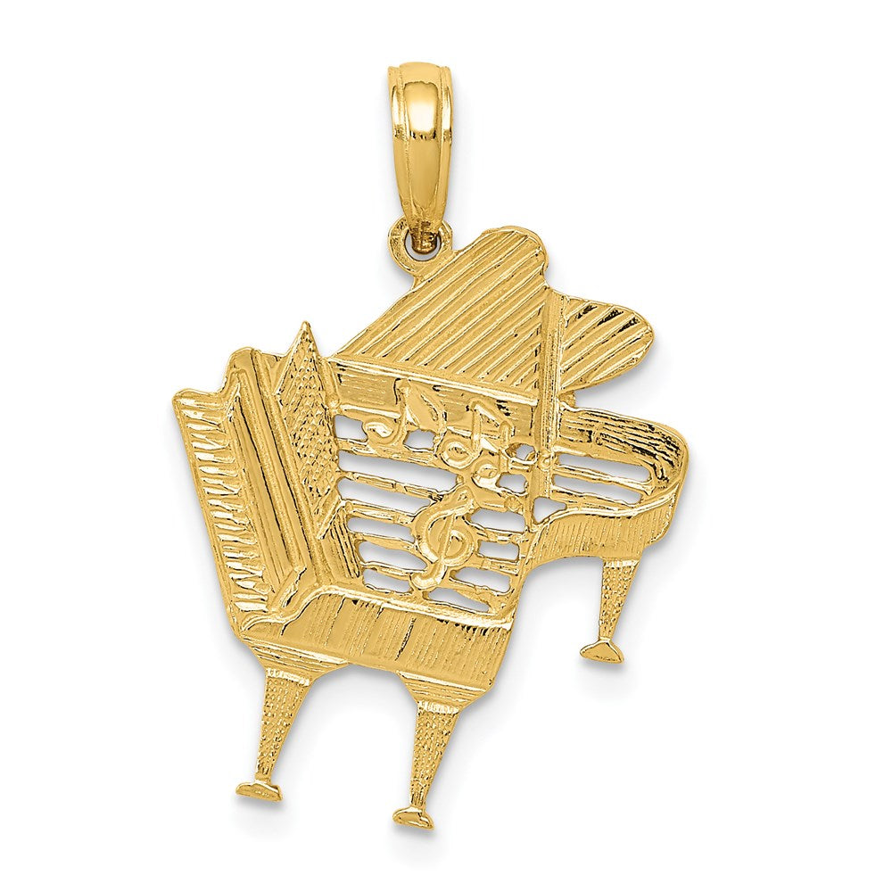 14k Piano Pendant Yellow Gold