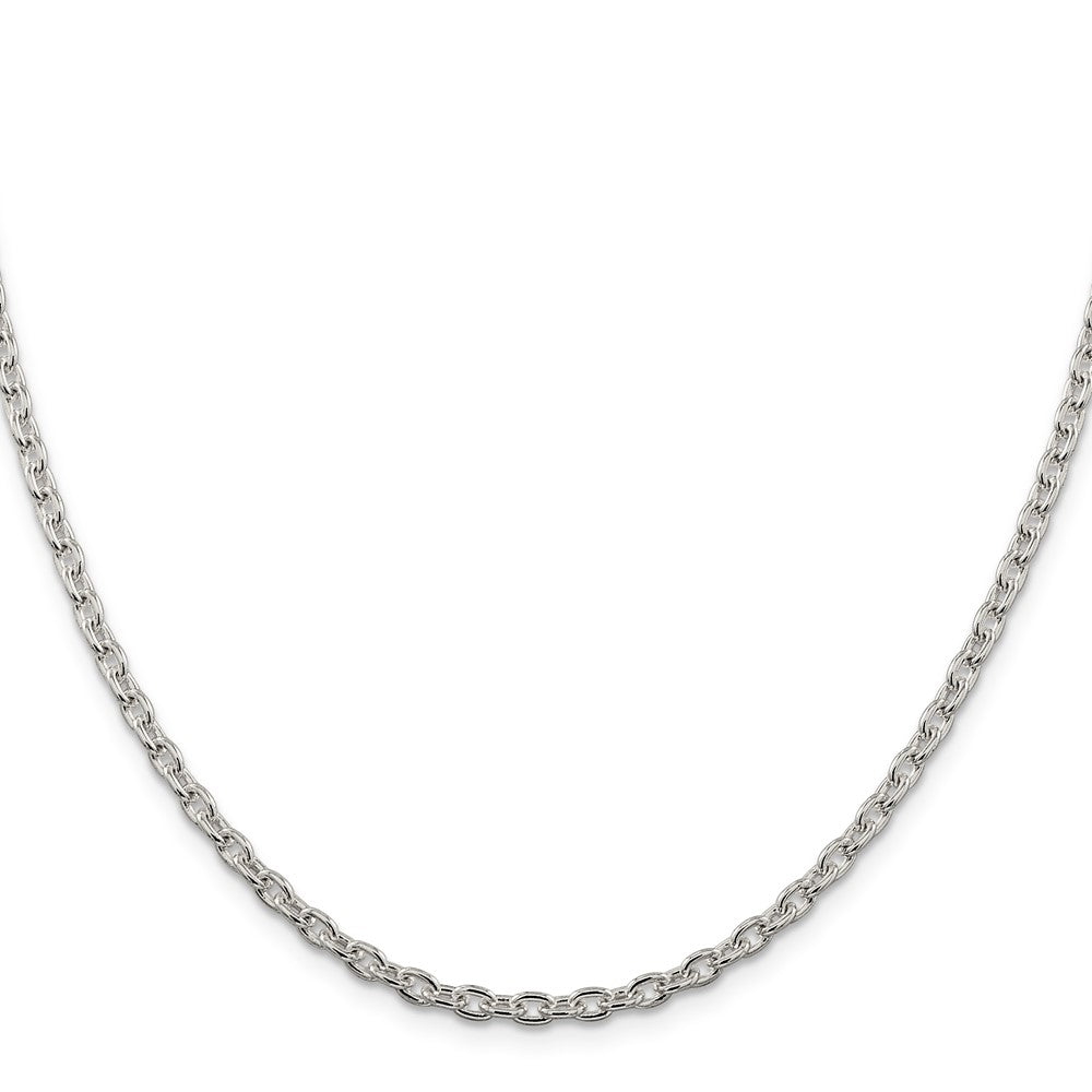 Sterling Silver 3.5mm Cable Chain 36 Inches