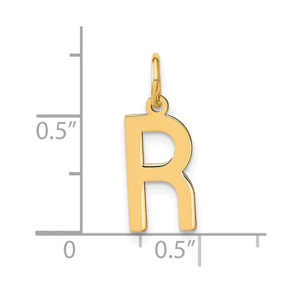 Sterling Silver Gold-plated Letter R Initial Pendant