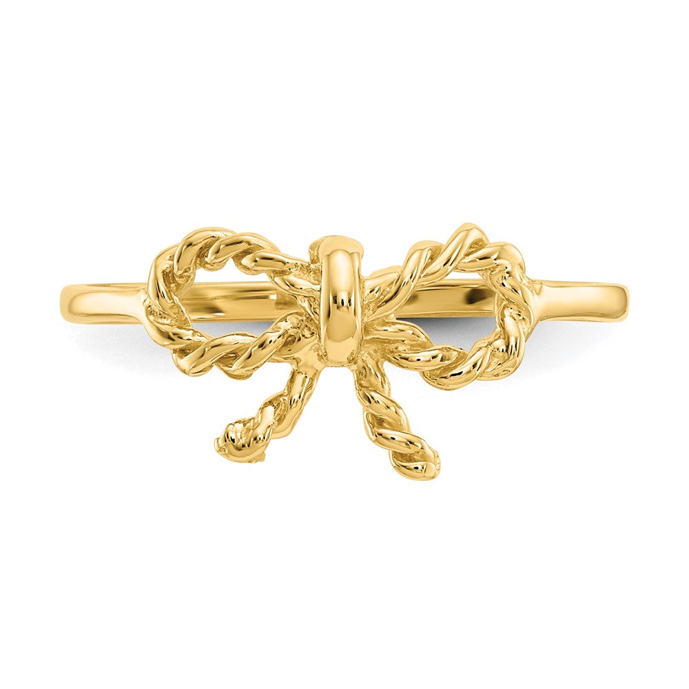 14k Polished Bow Ring Size 6