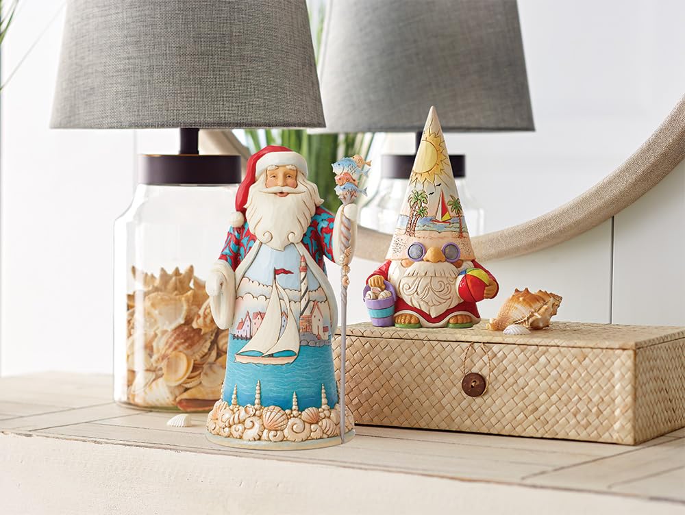 Jim Shore 7.25 Inch Time For A Shell-Ebration! Resin Coastal Gnome Beachball 6012797