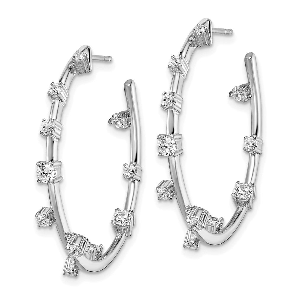 True Origin 14K White Gold 1 Carat Lab Grown Diamond VS+ F+ Post Hoop Complete Earrings