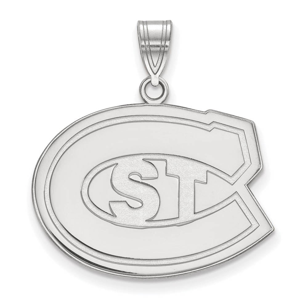 LogoArt Sterling Silver St. Cloud State Large Pendant Necklace