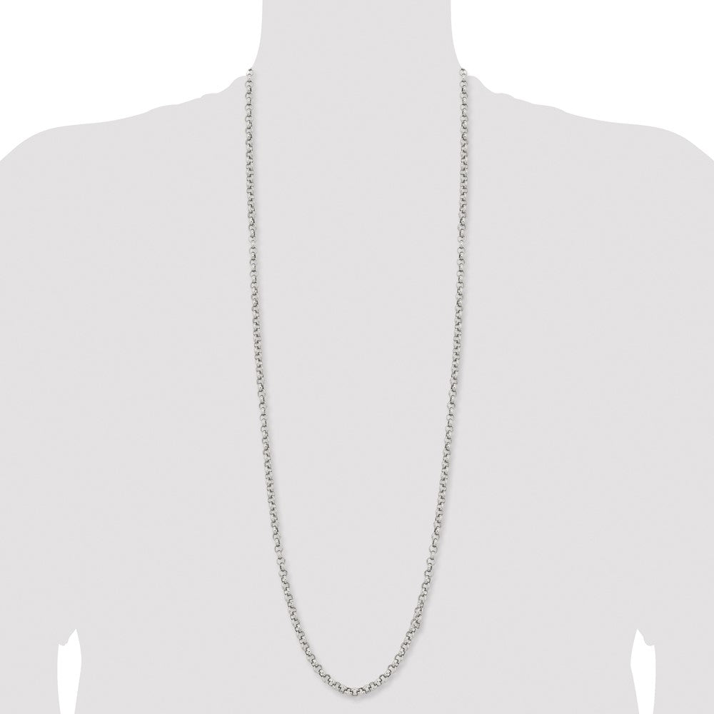 Stainless Steel Polished 6mm 36in Rolo Chain