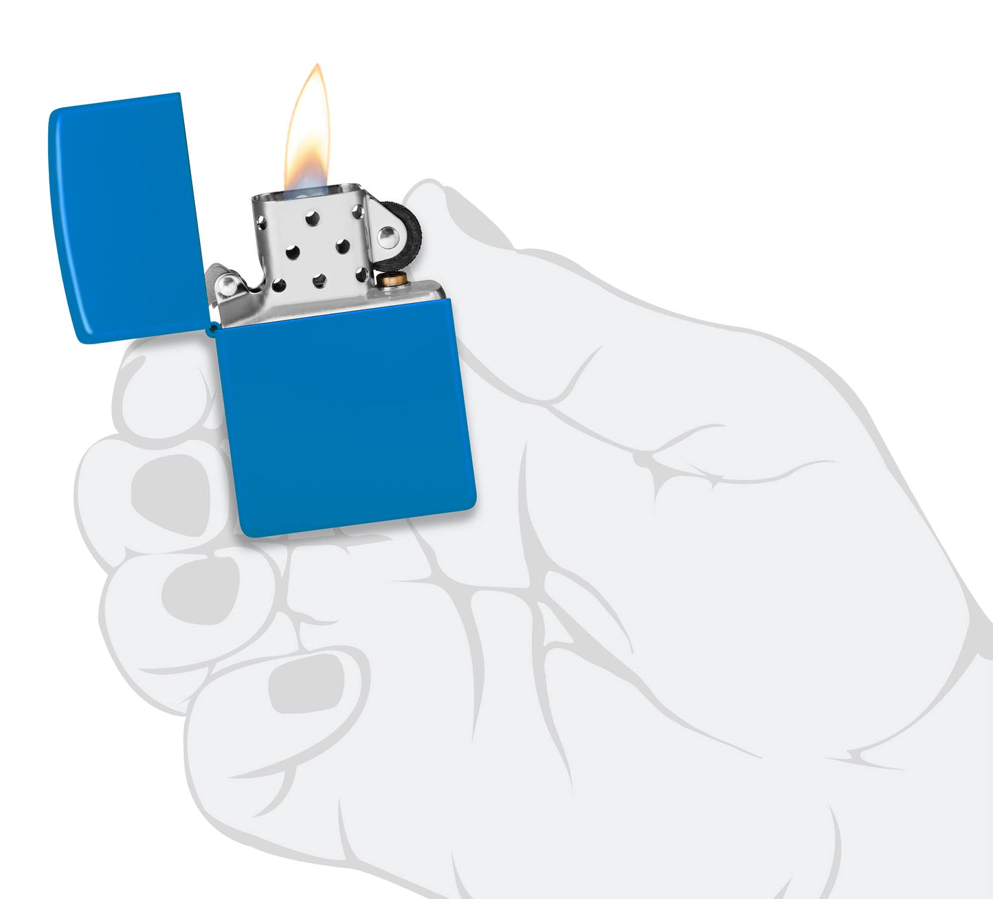 Zippo Sky Blue Matte Classic Pocket Lighter
