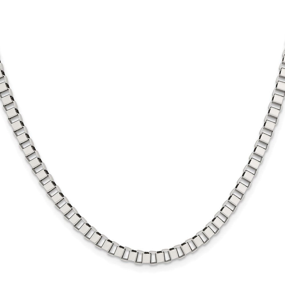 Stainless Steel Polished 4mm 22in Box Chain