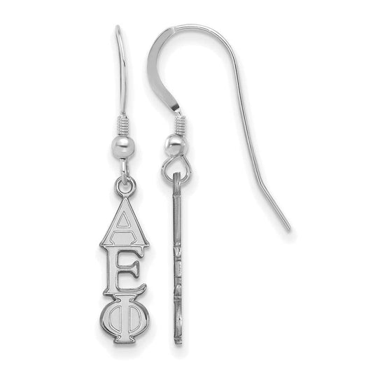Sterling Silver Official Licensed Greek Sororities Alpha Epsilon Phi Small Dangle Earrings