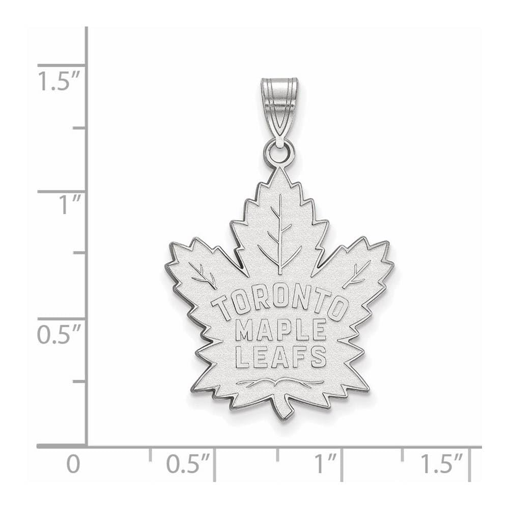 LogoArt NHL Toronto Maple Leafs Sterling Silver Extra Large Pendant