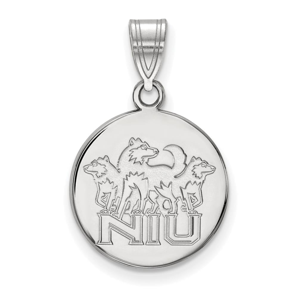 Sterling Silver Northern Illinois U. Medium Disc Pendant