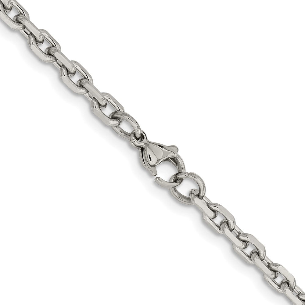 Stainless Steel Polished 5.3mm 24in Cable Chain