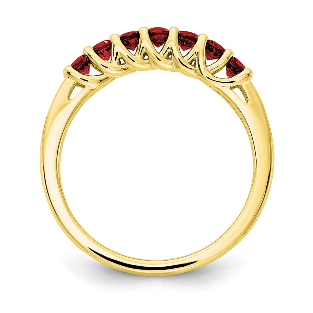 10k Yellow Gold Garnet & Diamond Ring