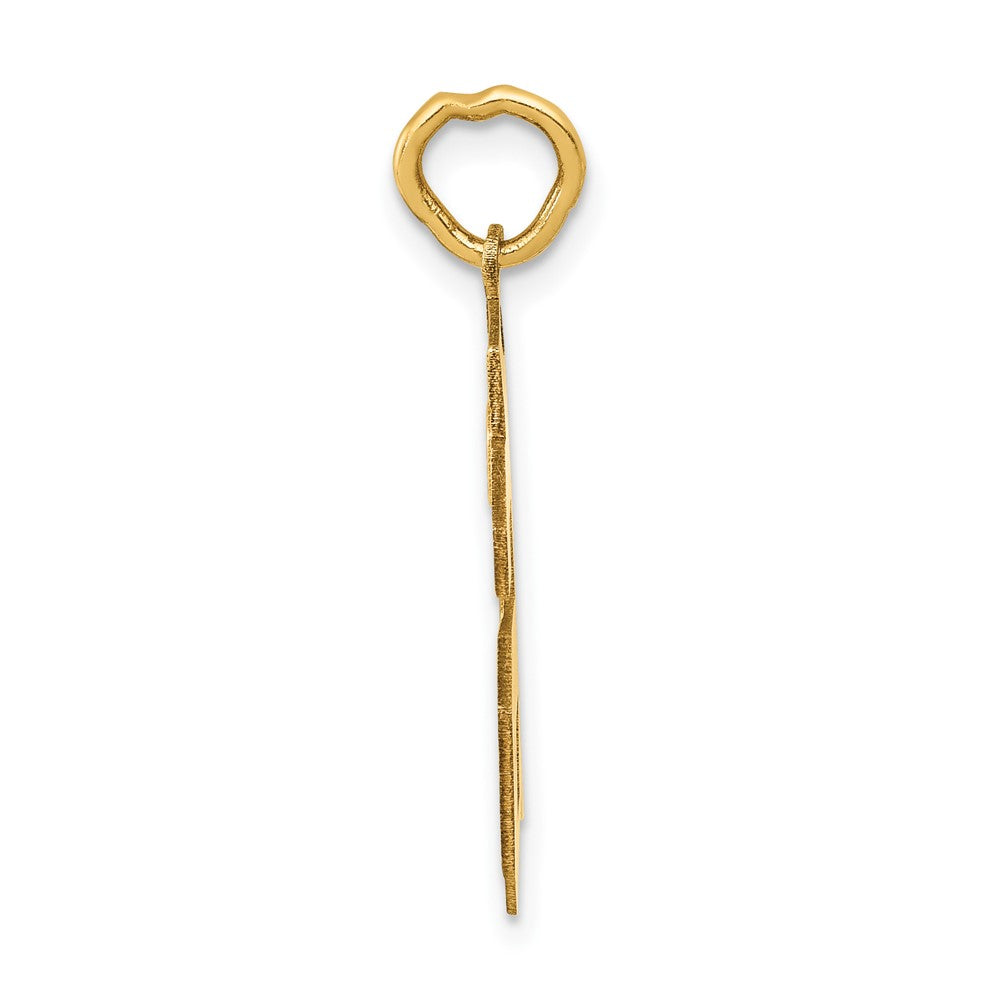 14k Medium Satin Number 66 Charm