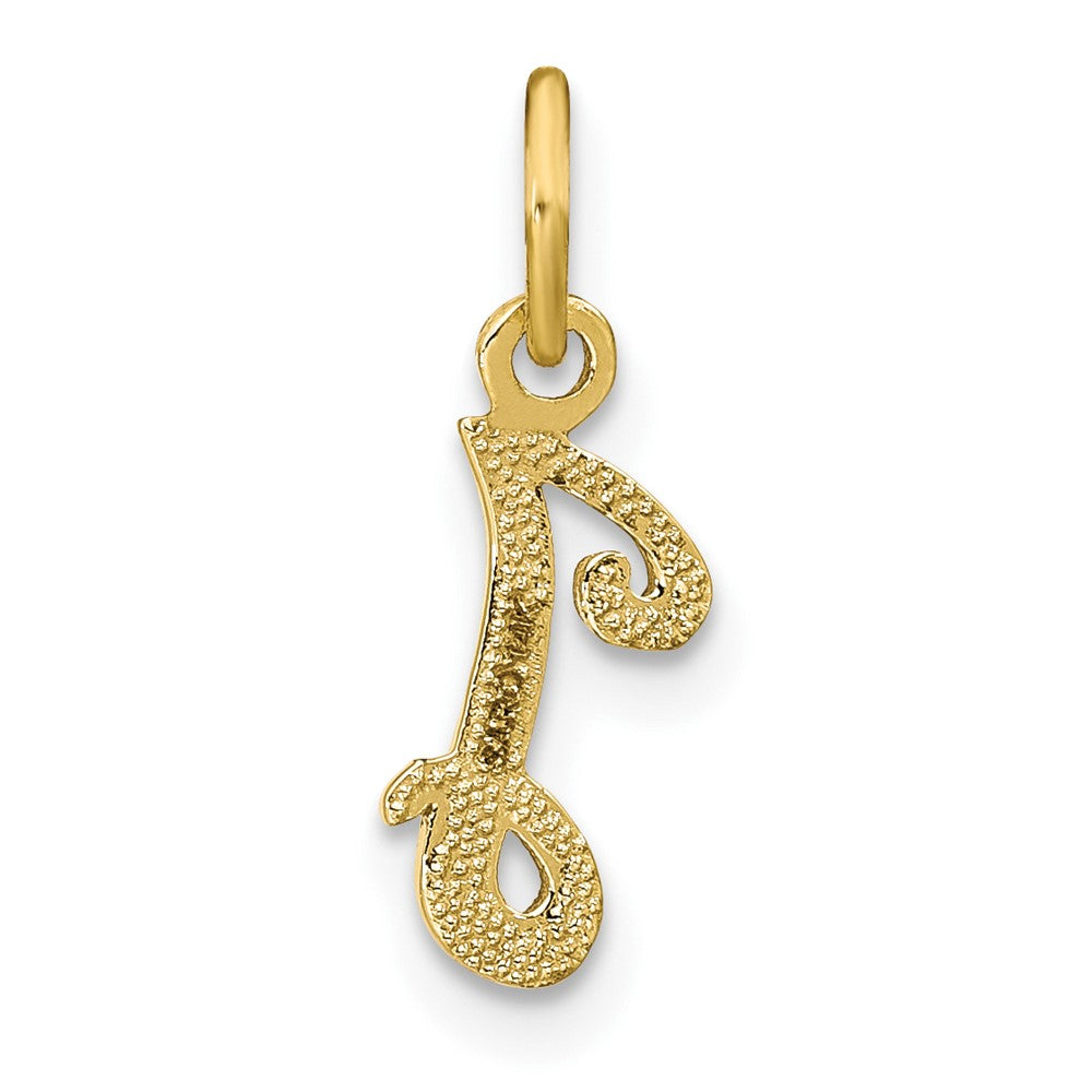 10k Initial I Charm Yellow Gold