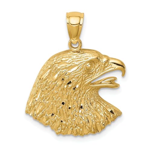 14k Eagle Head Pendant