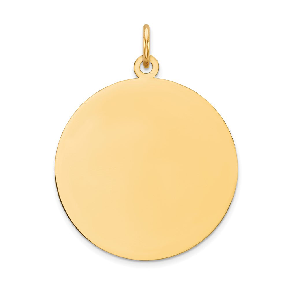 10K Plain .018 Gauge Circular Engravable Disc Charm