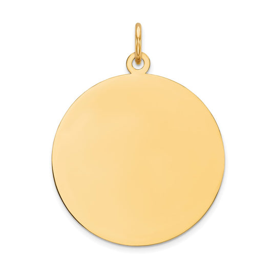 10K Plain .018 Gauge Circular Engravable Disc Charm