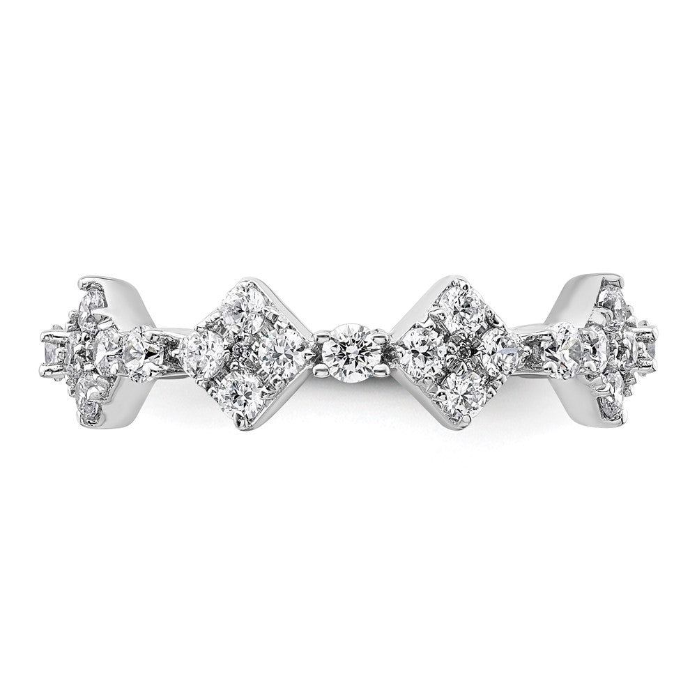 True Origin 14k White Gold 1 1/4 carat VS D E F Size 7 Eternity Band