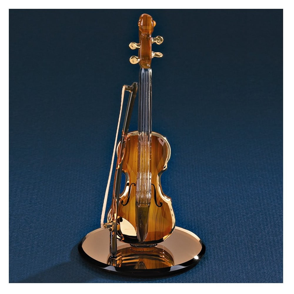 Glass Baron Gold Violin Figurine