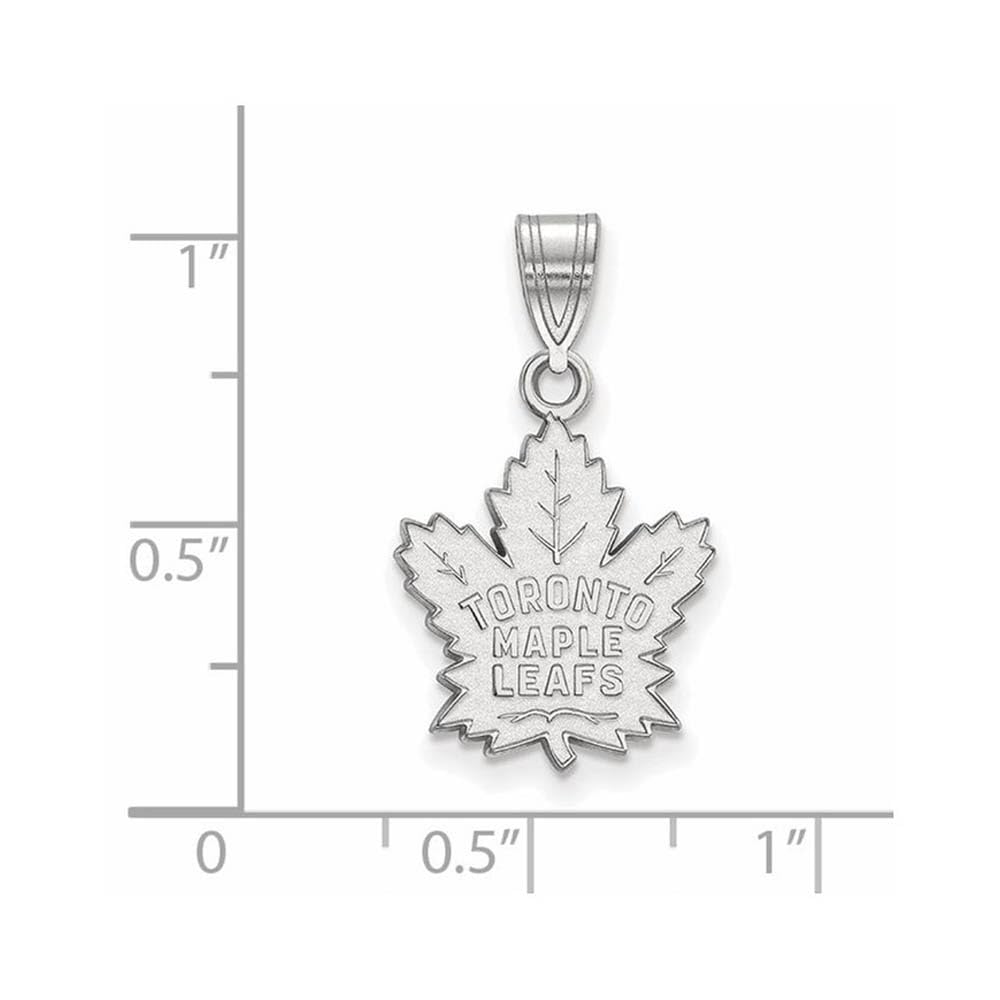 LogoArt 10 Karat White Gold NHL Toronto Maple Leafs Medium Pendant