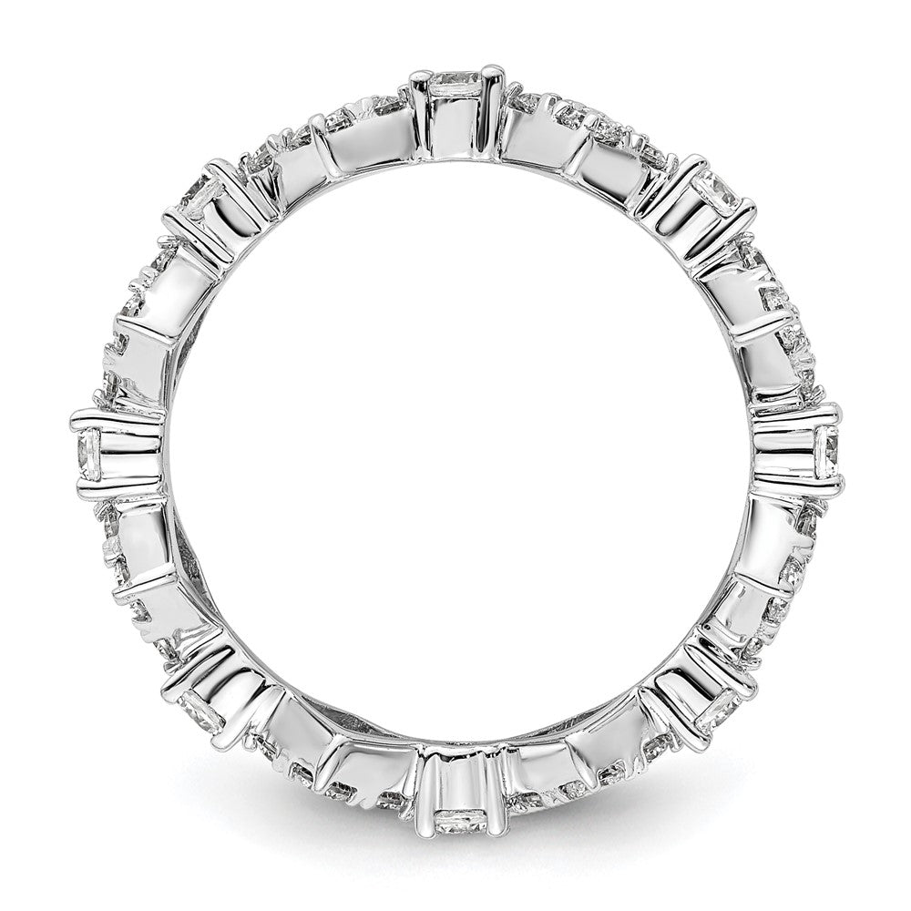 True Origin 14k White Gold 1 1/4 carat VS D E F Size 7 Eternity Band