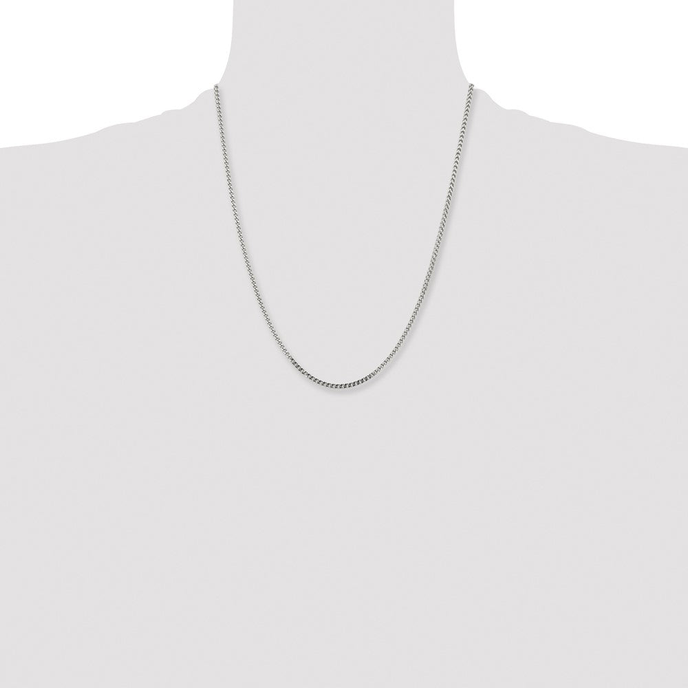 Stainless Steel Polished 2.5mm 22in Franco Chain
