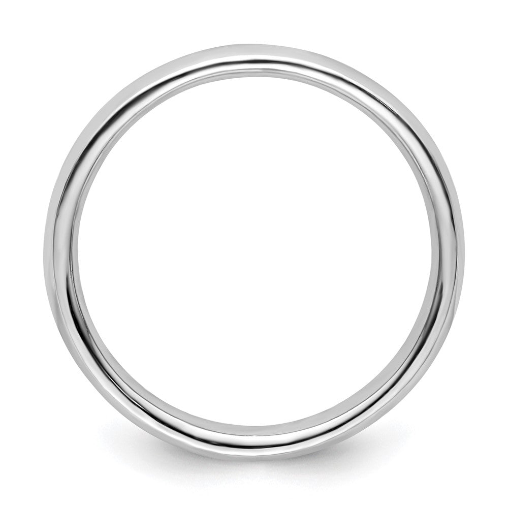 Sterling Silver Stackable Expressions Rhodium Polished Ring Size -7