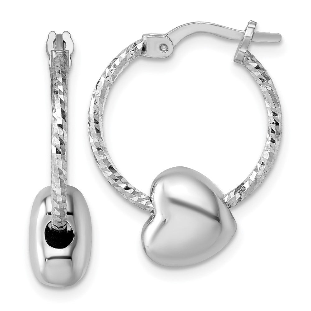 Sterling Silver Rhodium-plated CZ Threader Earrings