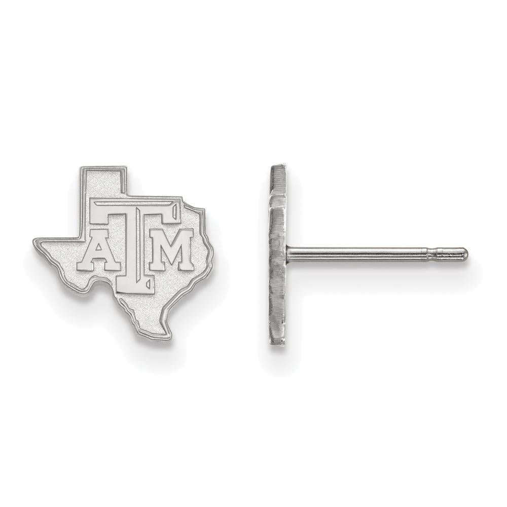 Sterling Silver Texas A&M University XS (Tiny) Logo Post Earrings
