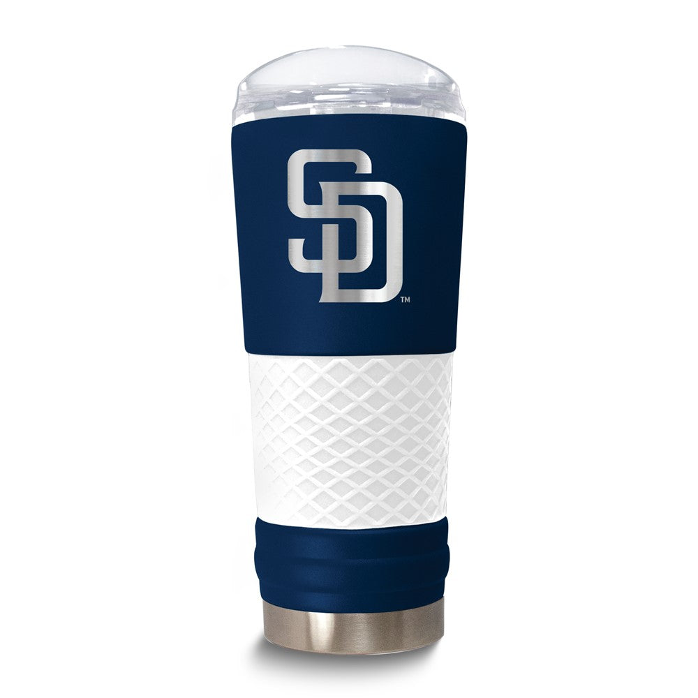 MLB San Diego Padres Stainless Steel Silicone Grip 24 oz. Draft Tumbler with Lid
