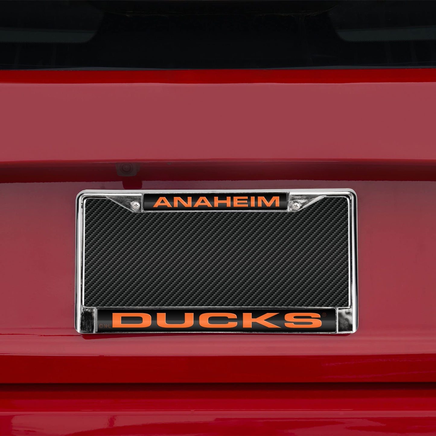 Anaheim Hockey Duck's Car Frame - Chrome Metal Laser Cut License Plate Frame