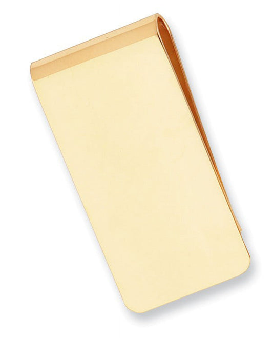 Gold-plated Kelly Waters Polished Rectangle Money Clip QGL8738
