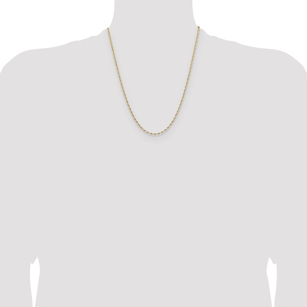 14K 2.3mm D/C Open Long Link Cable Chain