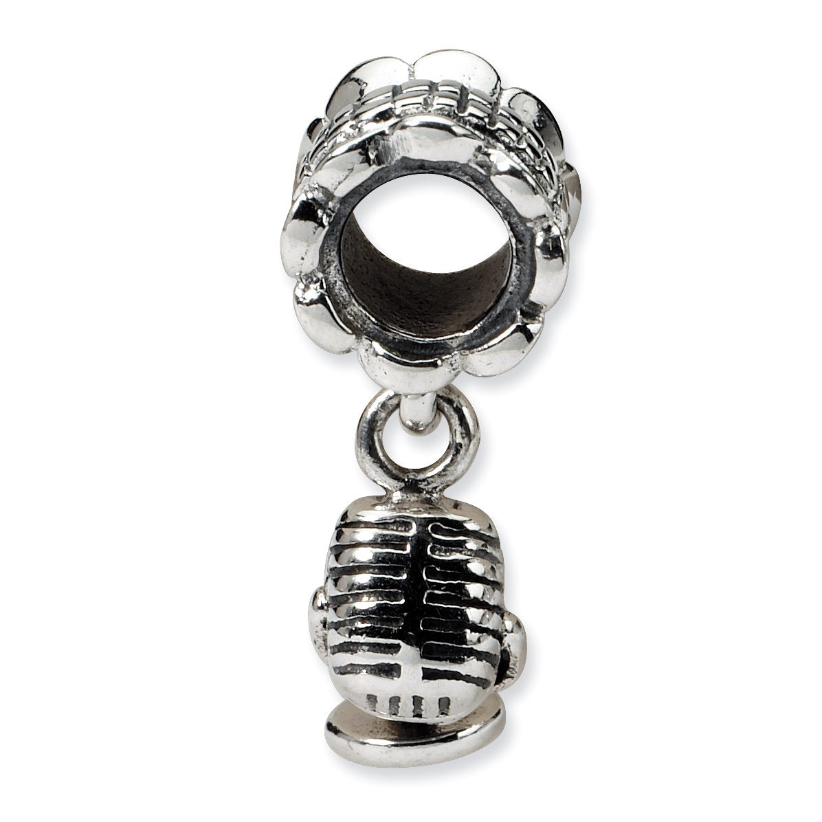 Sterling Silver Reflections Microphone Dangle Bead