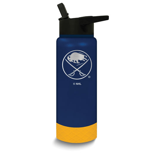 NHL Buffalo Sabres Stainless Steel Silicone Grip 24 oz. Water Bottle