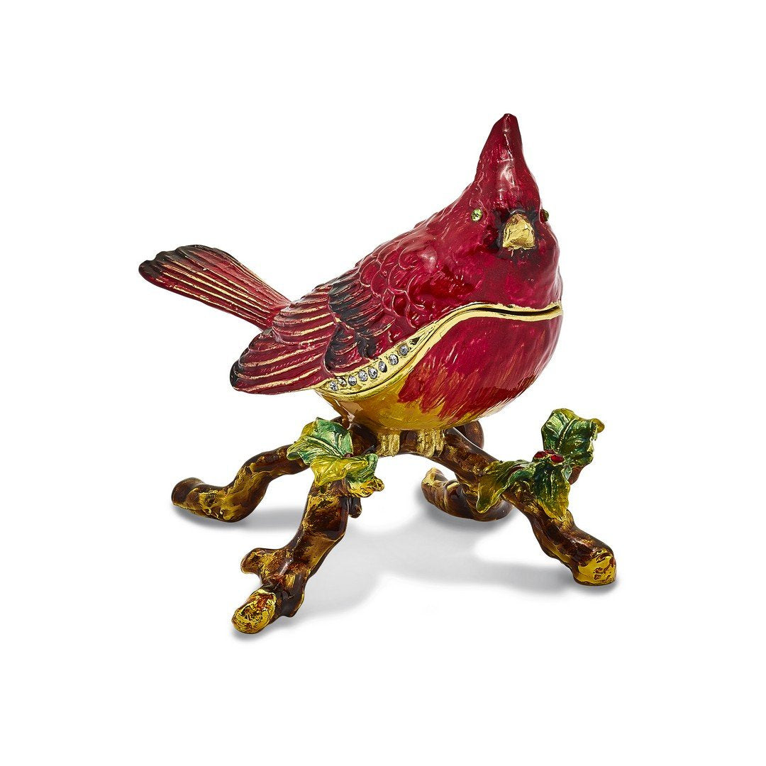 Pewter Cardinal Charlie Trinket Box