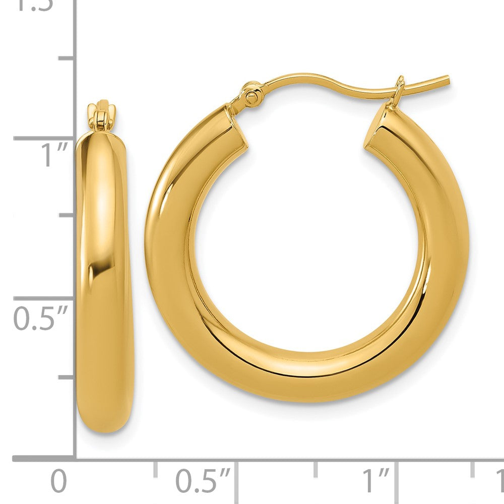 14K Polished Lightweight Hoop Earrings