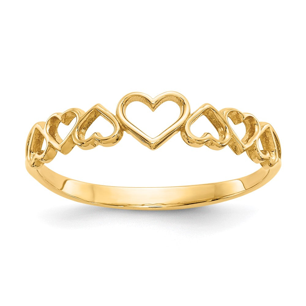 14k Hearts Ring Size 7