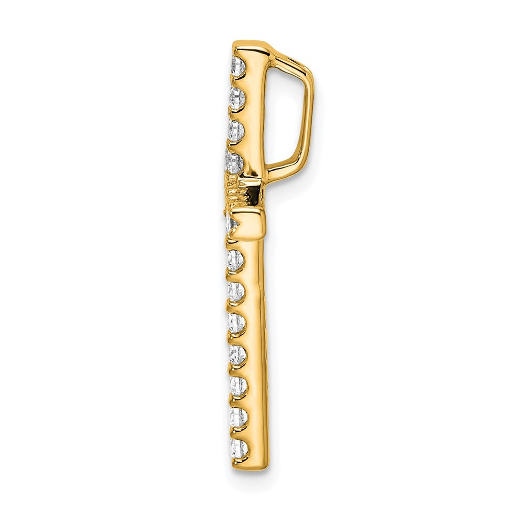 10k 1/2 carat Lab Grown Diamond VS/SI+ G+ Cross Chain Slide Pendant
