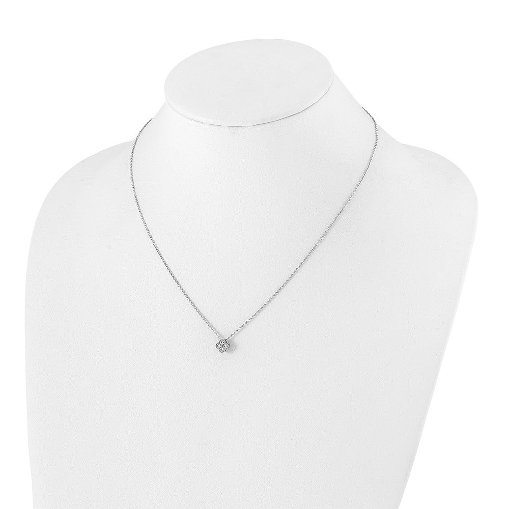 10kw Diamond Bloom Pendant Necklace