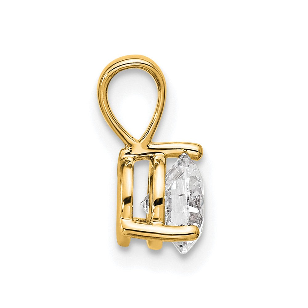 14k 3/4 carat Lab Grown Diamond VS/SI+ G+ Three Prong Solitare Pendant