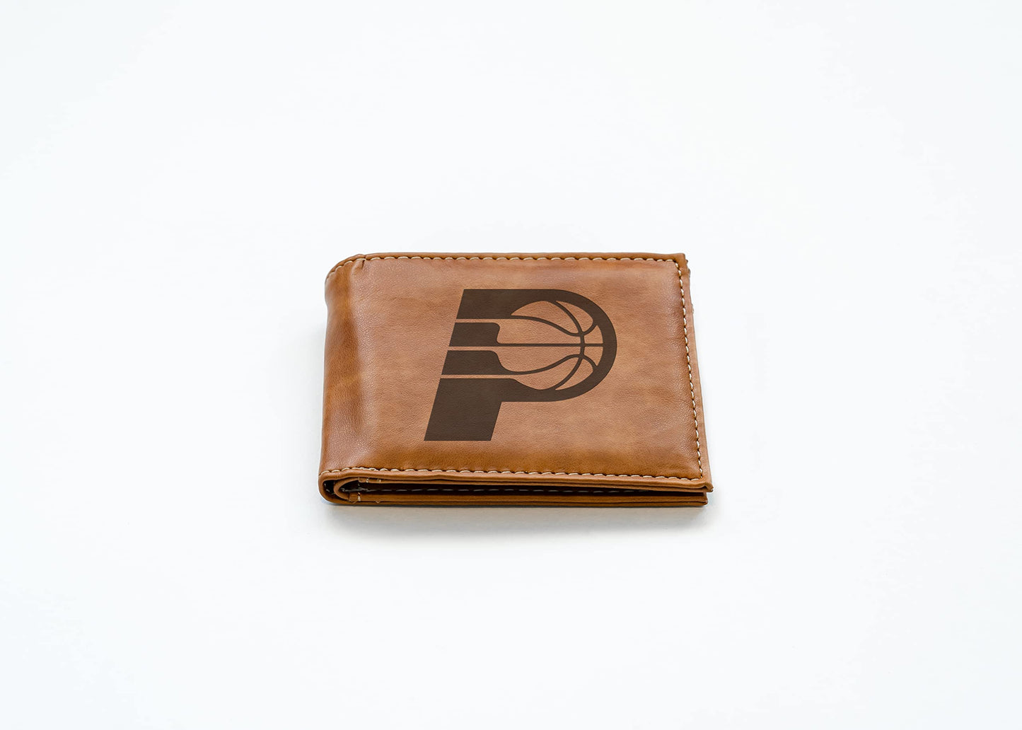 Indiana NBA Pacers Laser Engraved Brown Billfold Wallet