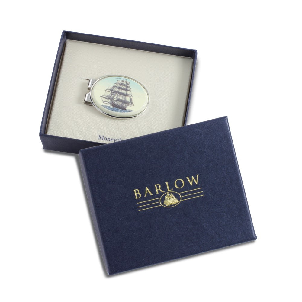 Barlow Designs Color Lightning Ship Oval Money Clip