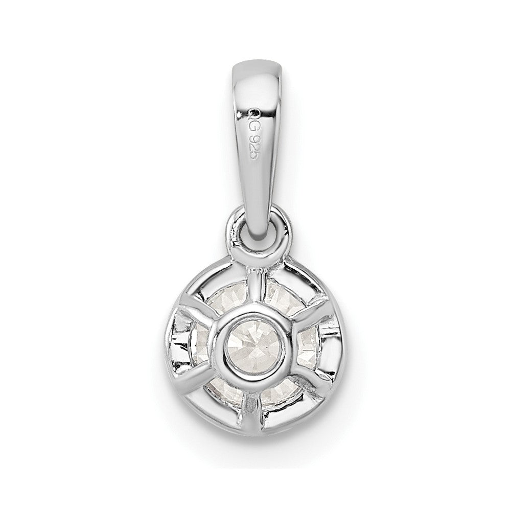 True Origin 14k White Gold 1/2 carat Lab Grown Diamond VS DEF 18 inch Solitaire Pendant Necklace