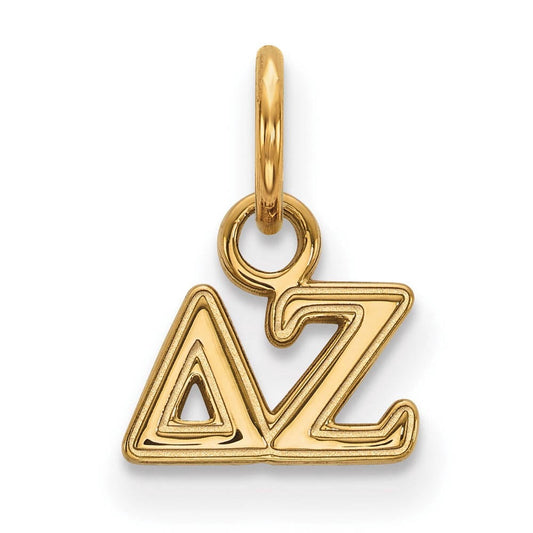 Sterling Silver w/ 14K Yellow Gold-Plated Official Licensed Greek Sororities Delta Zeta (??) XS Pendant