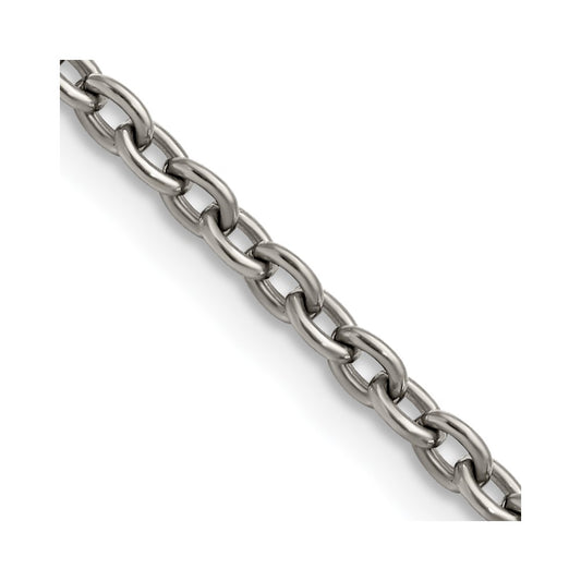 Titanium Polished 3.5mm 18in Cable Chain